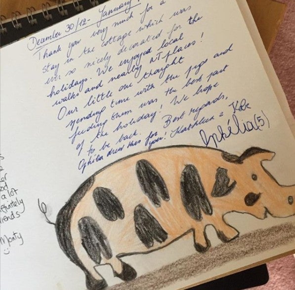 The guest book pig